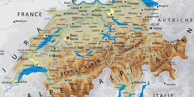 瑞士的地理地图