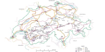 瑞士景点地图