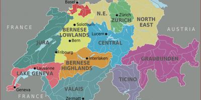 瑞士吸引力的地图
